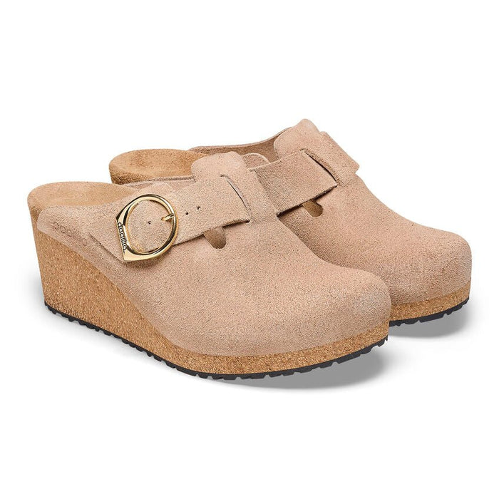 Fanny Ring-Buckle Suede Leather Warm Sand - COMFORTWIZ