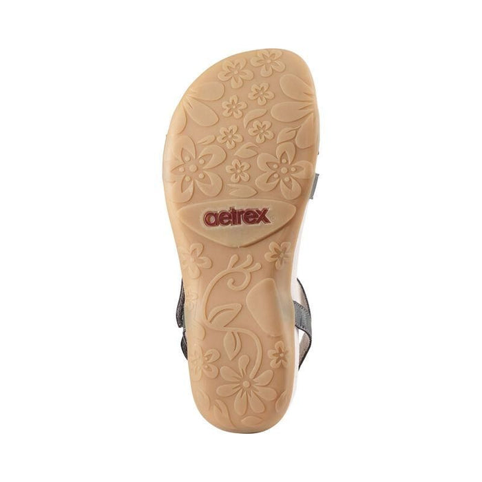 Gabby Adjustable Quarter Strap Sandal Pewter - COMFORTWIZ