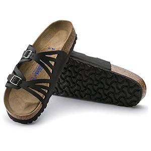 Granada Soft Footbed Oiled Leather Black - COMFORTWIZ