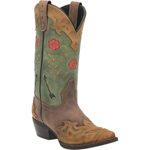 Laredo Women's Miss Kate Cowboy Boots Leather Brown/Teal - COMFORTWIZ